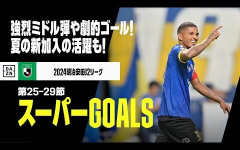 【8月スーパーGOALS】強烈ミドル弾や劇的ゴール！夏の新加入の活躍も｜2024明治安田J2リーグ第25-29節