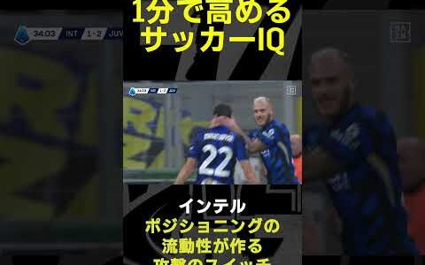 【1分で高めるサッカーIQ】ムヒタリャン｜インテル ポジショニングの流動性が作る攻撃のスイッチ #インテル