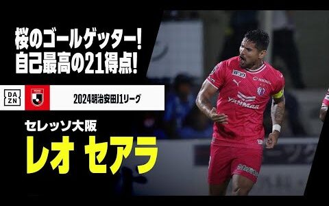 【優秀選手賞｜レオ セアラ（セレッソ大阪）プレー集】桜のゴールゲッターが自己最高の21得点！｜2024明治安田J1リーグ